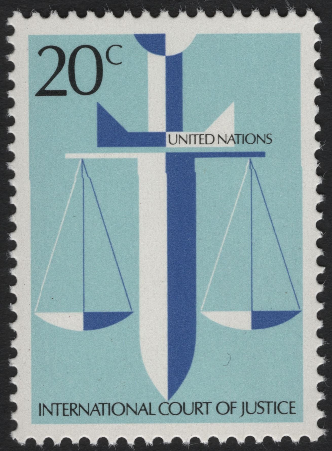 SCG6514 - United Nations 20¢ – International Court of Justice (1974)