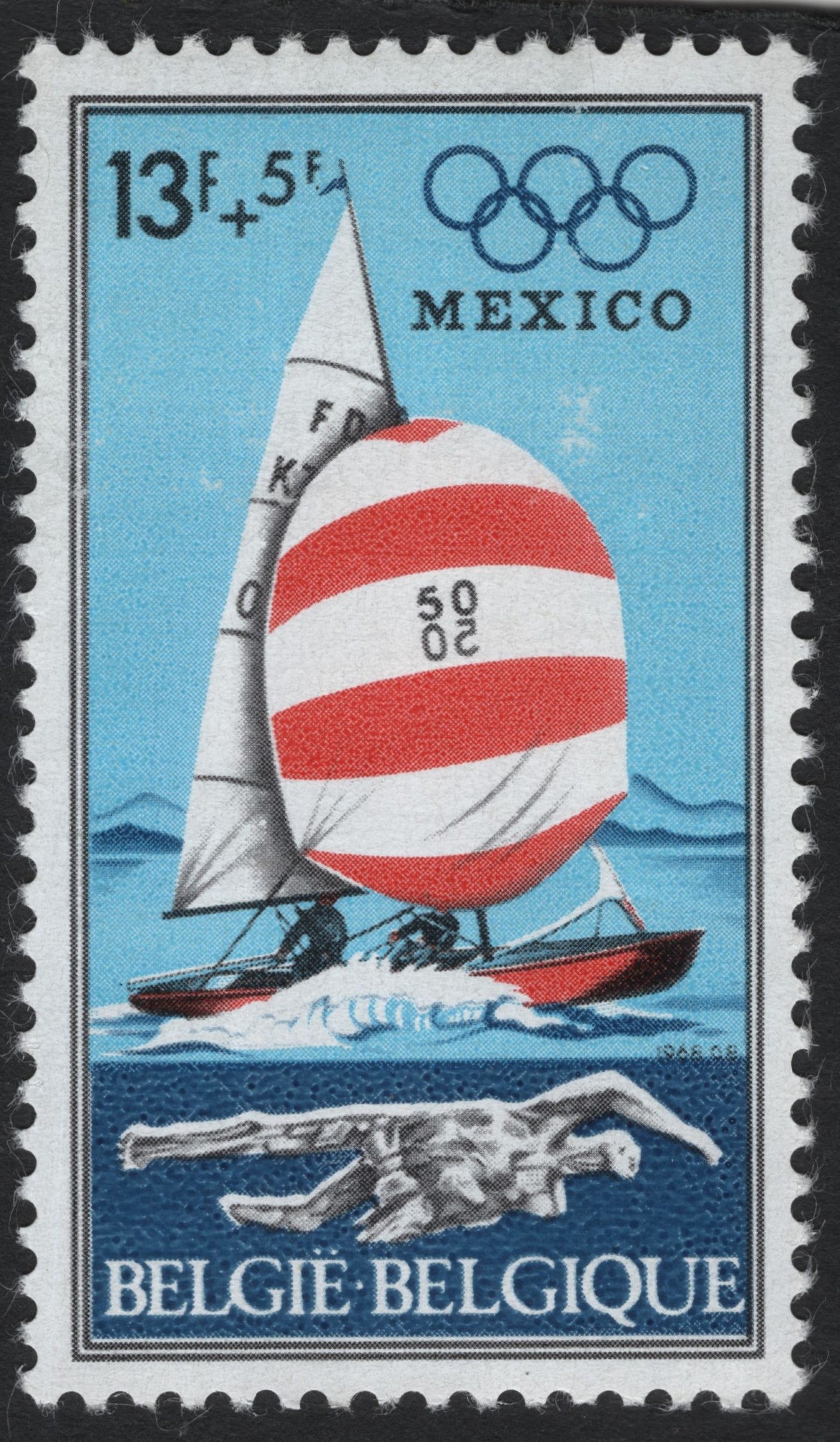 SCG7133 - Belgium 1968 – Mexico Olympic Games (Yachting)