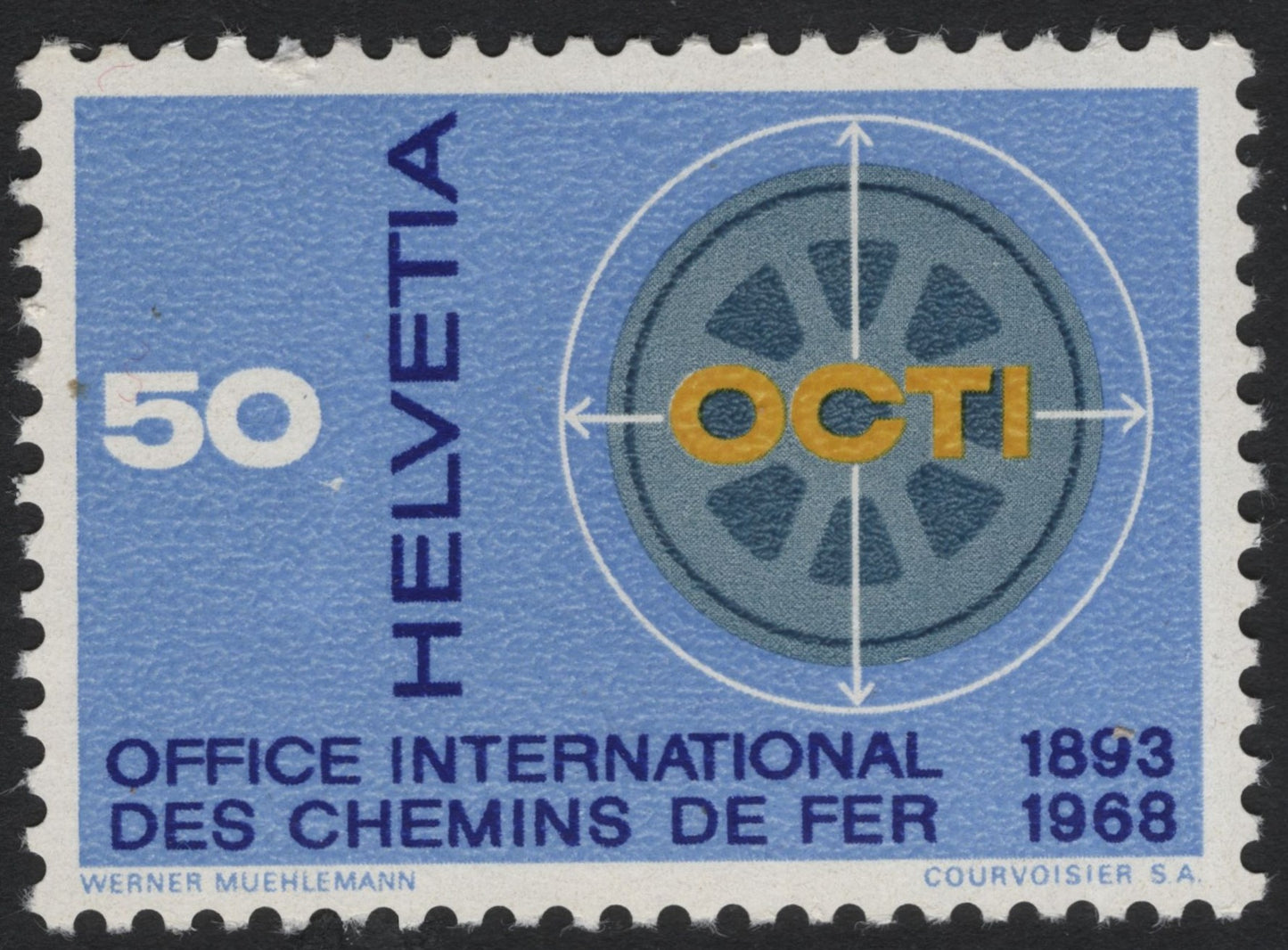 SCG7174 - Switzerland 1968 – 75th Anniversary of the International Railways Office (OCTI)