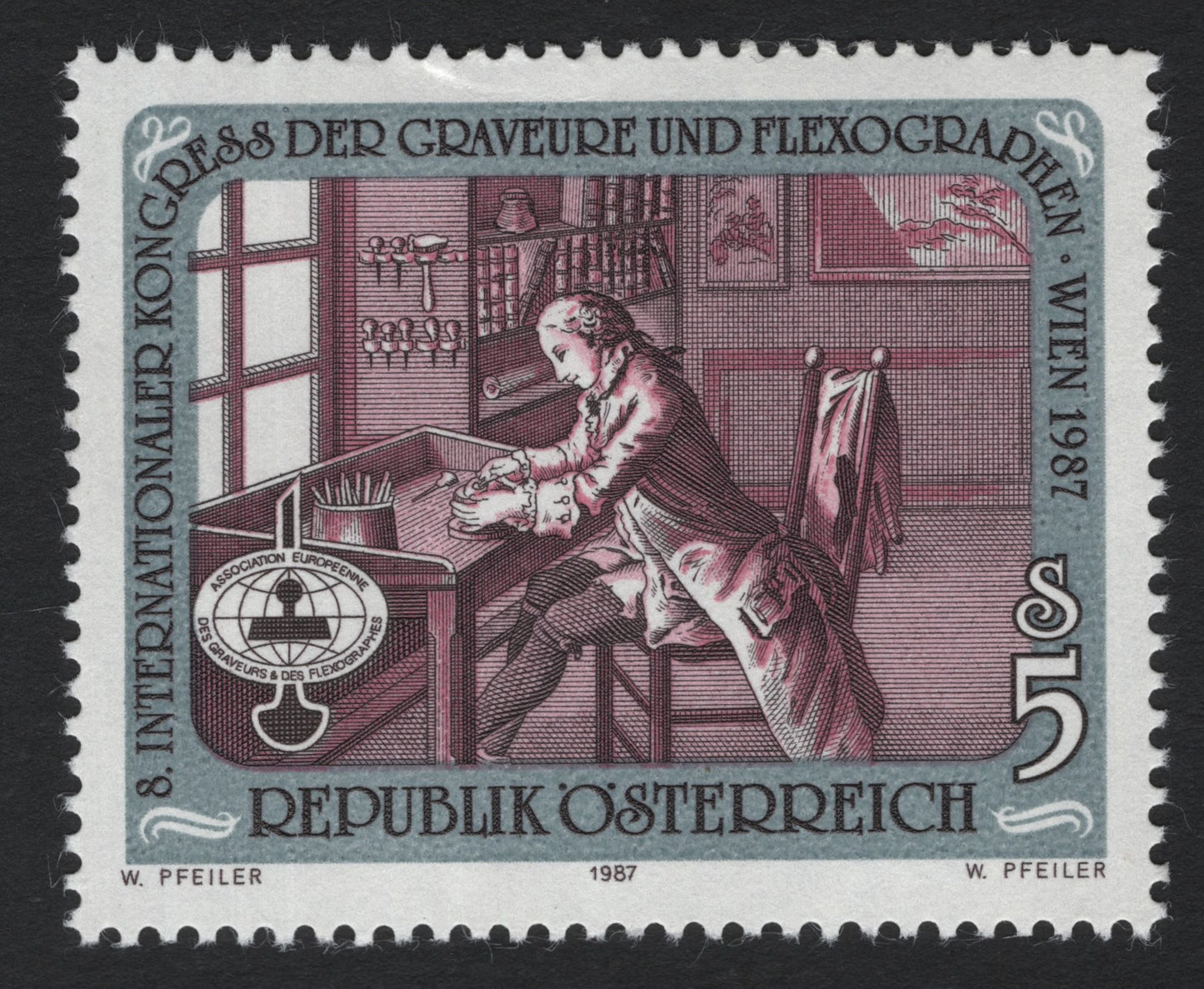 SCG6497 - Austria 1987 – 8th International Congress of Engravers and Flexographers