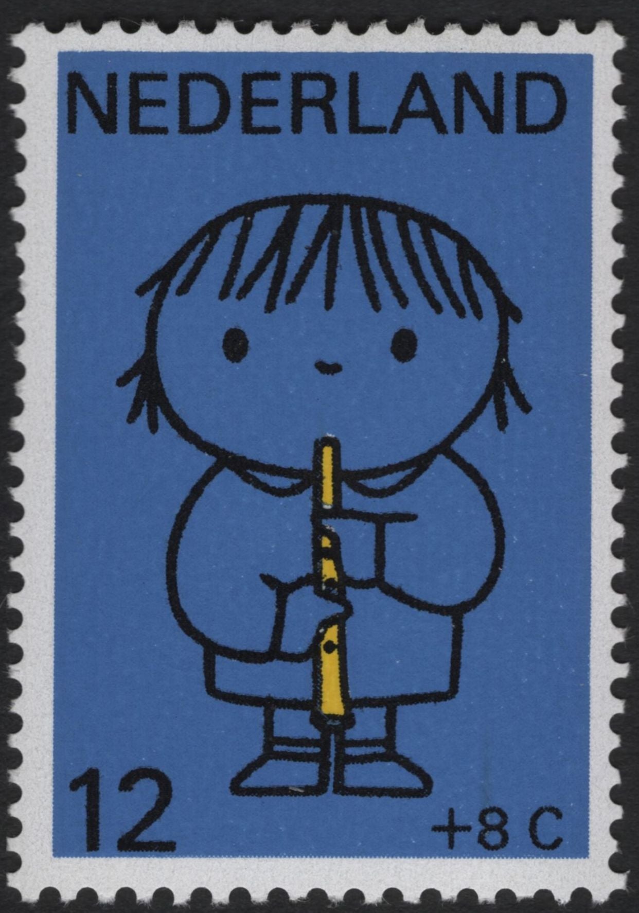 SCG10035 - Netherlands 1970 Children’s Music Semi-Postal Set – Recorder, Drummer & Violinist