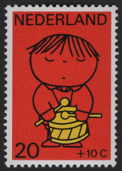 SCG10035 - Netherlands 1970 Children’s Music Semi-Postal Set – Recorder, Drummer & Violinist