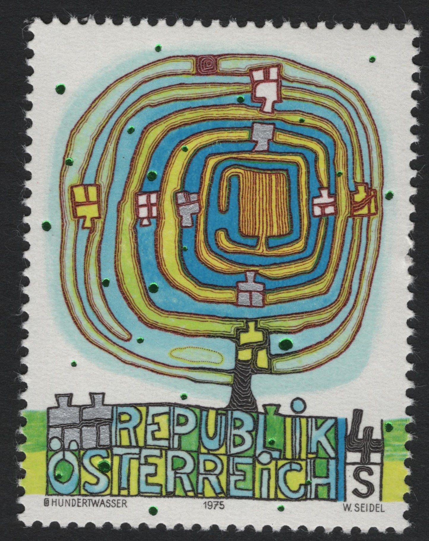 SCG6501 - Austria 1975 – Tree of Life by Hundertwasser (4 Schilling)