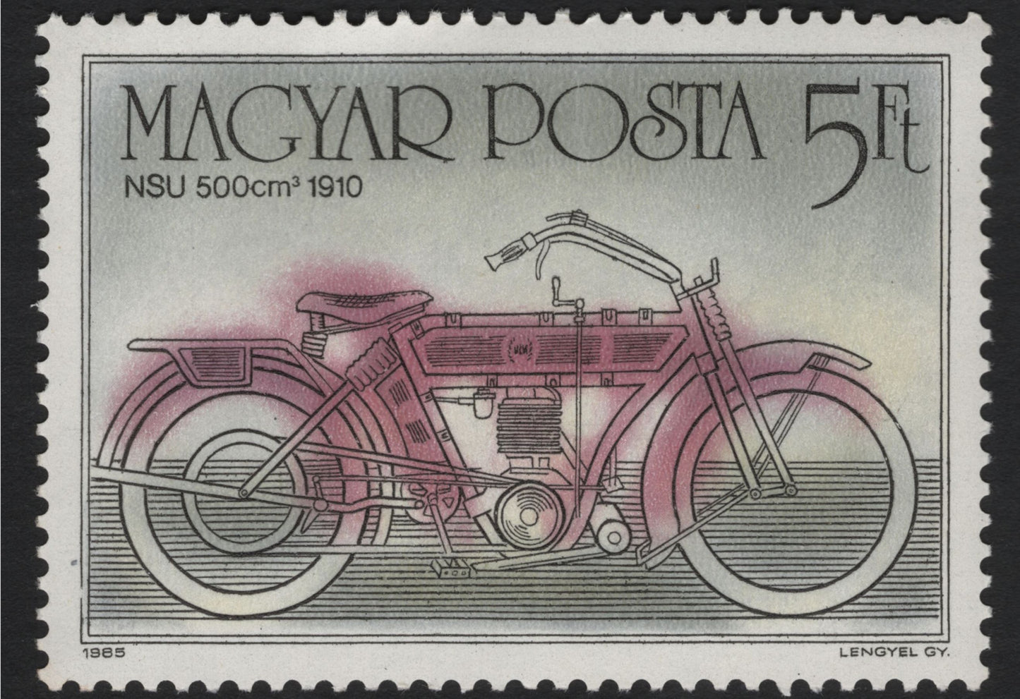 SCG10033 - Hungary 1985 “Historic & Modern Motorcycles” – Complete 6-Stamp Set