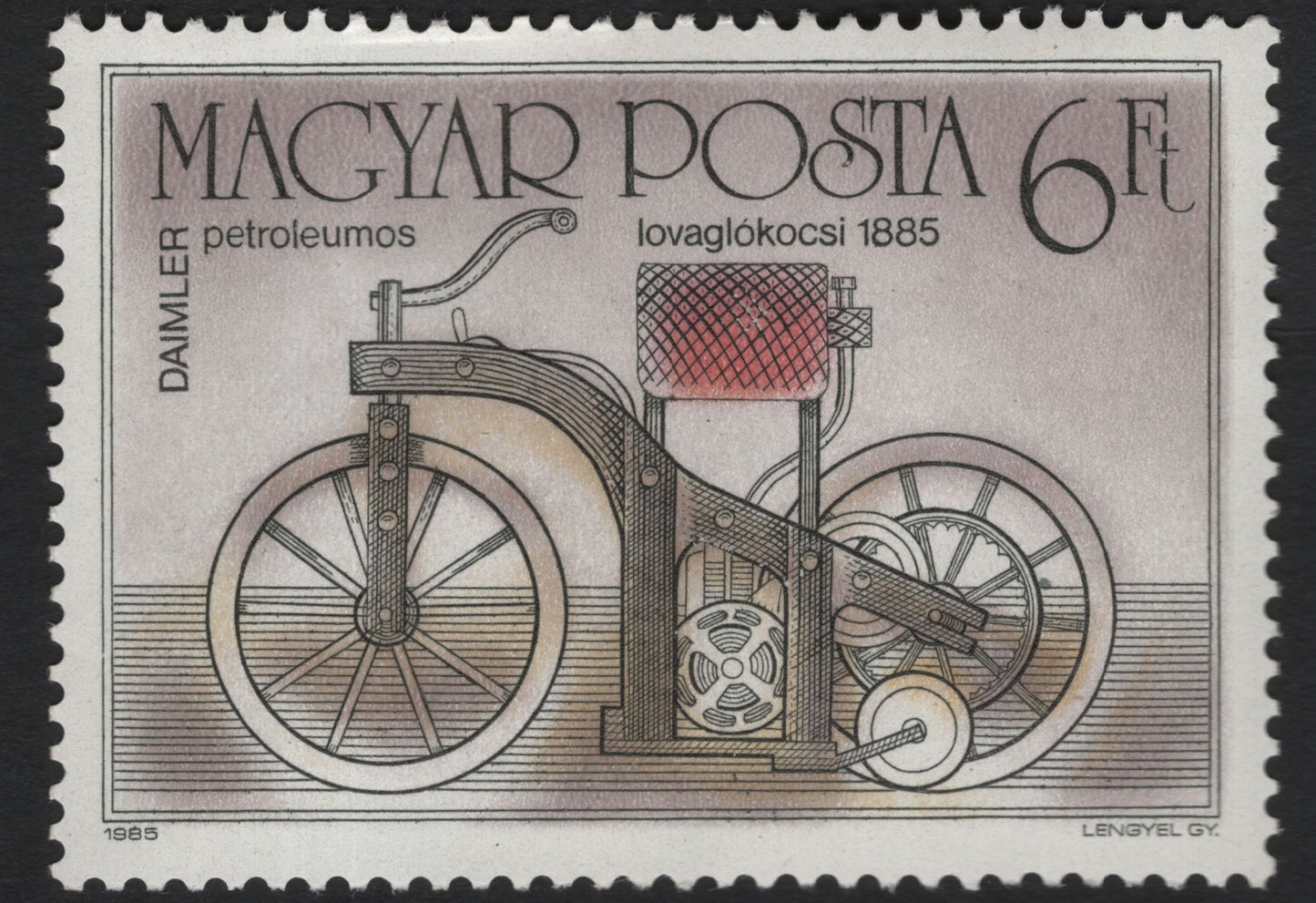 SCG10033 - Hungary 1985 “Historic & Modern Motorcycles” – Complete 6-Stamp Set