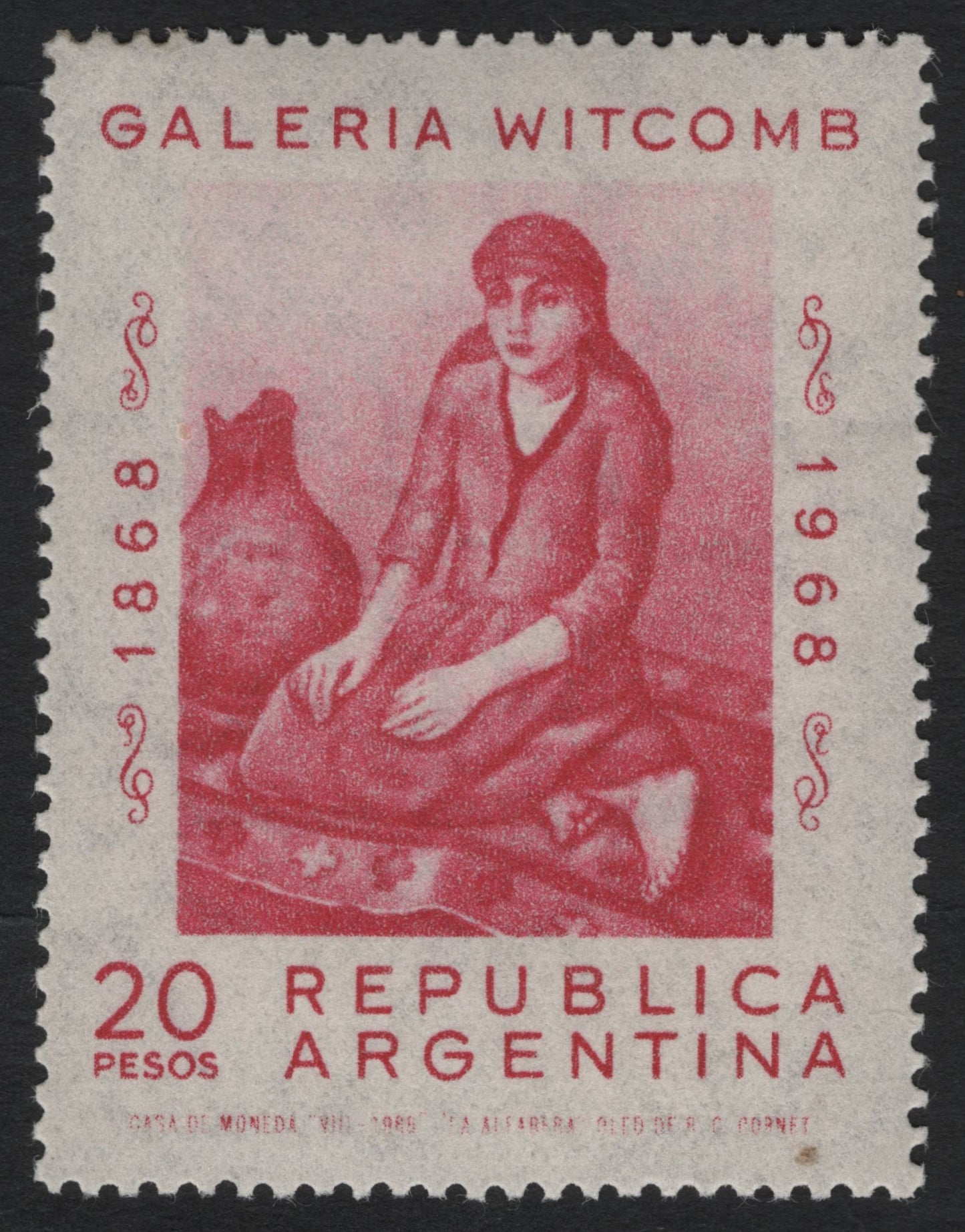 SCG10560 - 🇦🇷 Argentina 1968 – “Galería Witcomb Centenary” 20 Pesos