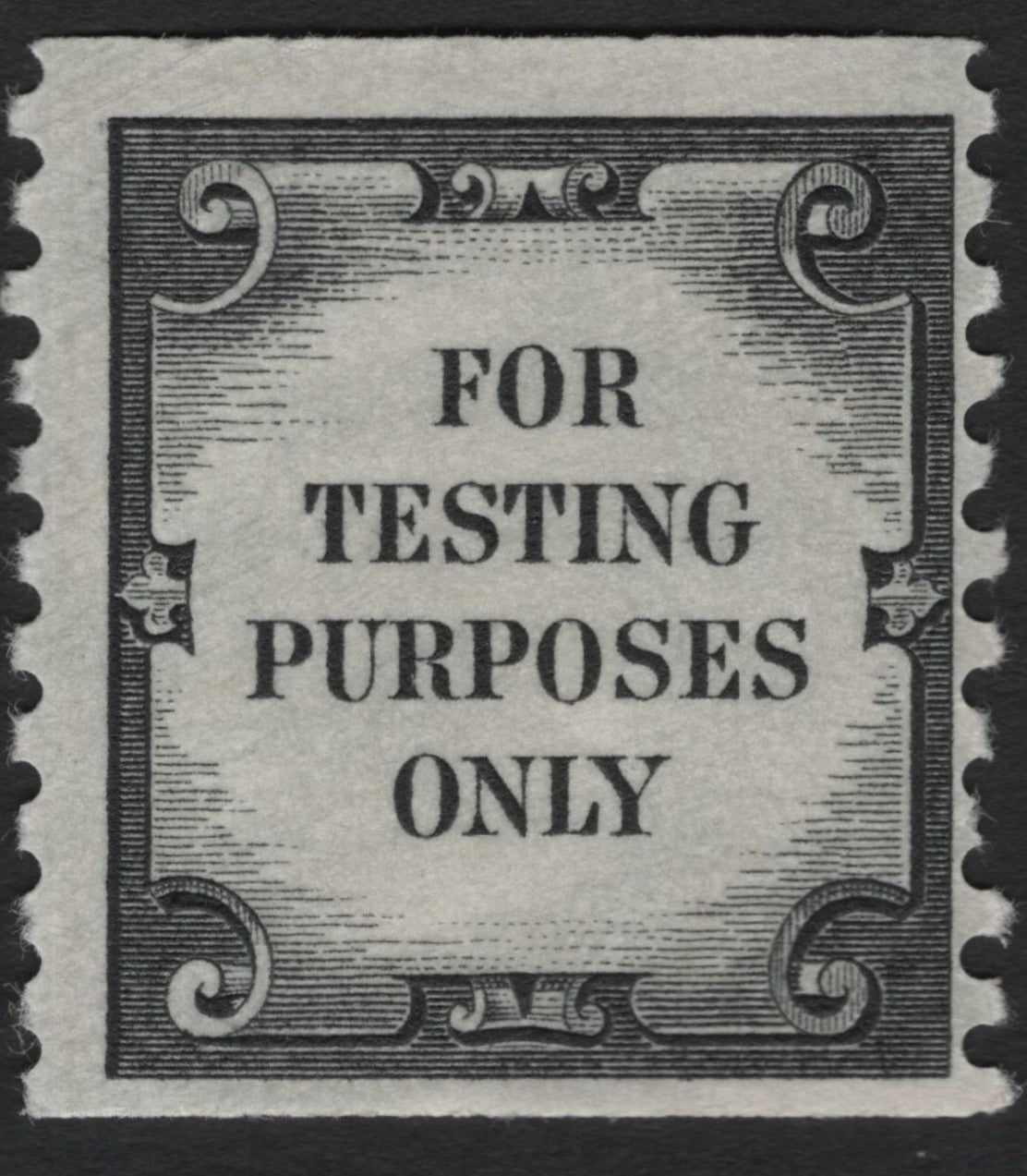 SCG10886 - United States – “For Testing Purposes Only” Dummy Test Stamp (c. Mid-20th Century)