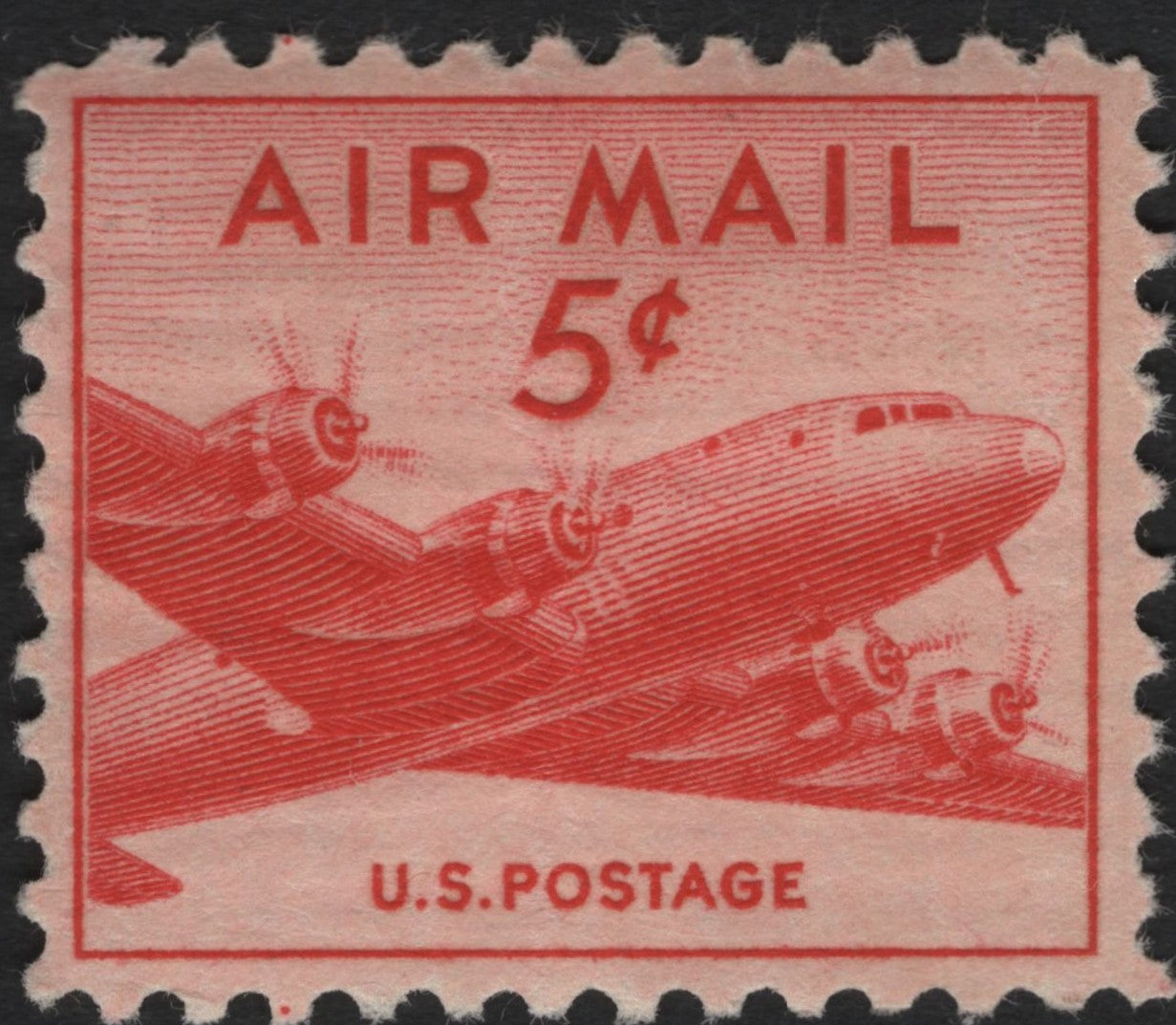 SCG10890 - USA 1946 – 5¢ DC-4 Skymaster Airmail Stamp (Scott C32)
