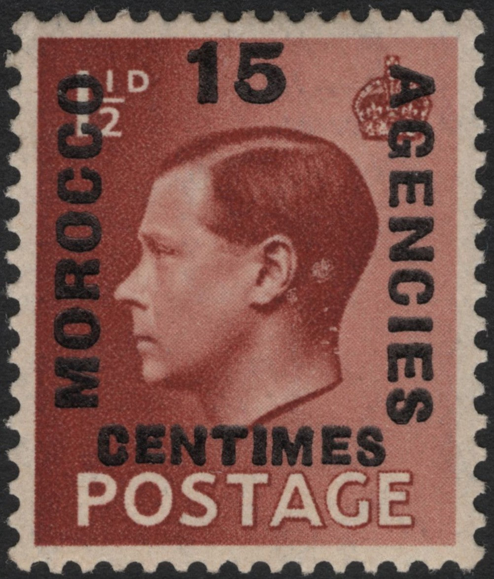 SCG10867 - Morocco Agencies – 15 Centimes on ½d Edward VIII Overprint (Great Britain)