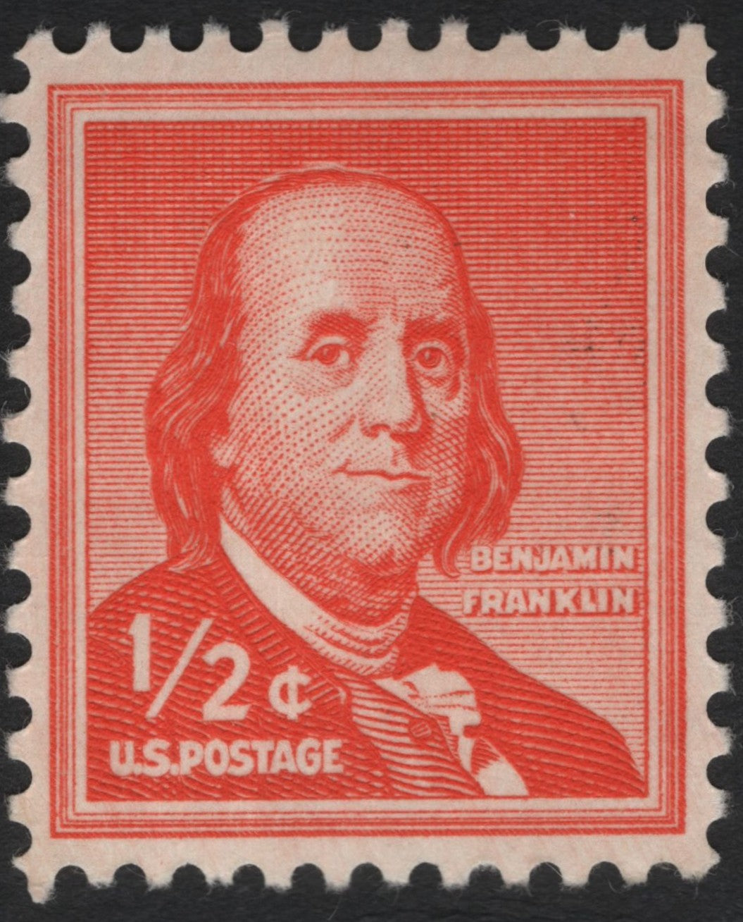 SCG10897 - USA – 1938 Benjamin Franklin ½¢ Red "Prexie" Definitive Stamp
