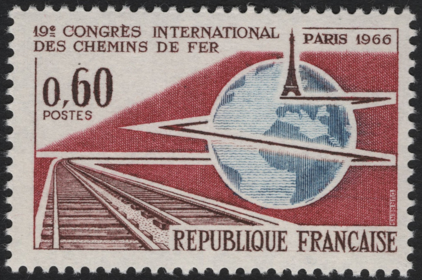 SCG9966 - France 1966 – 19th International Railway Congress, Paris – 0.60F