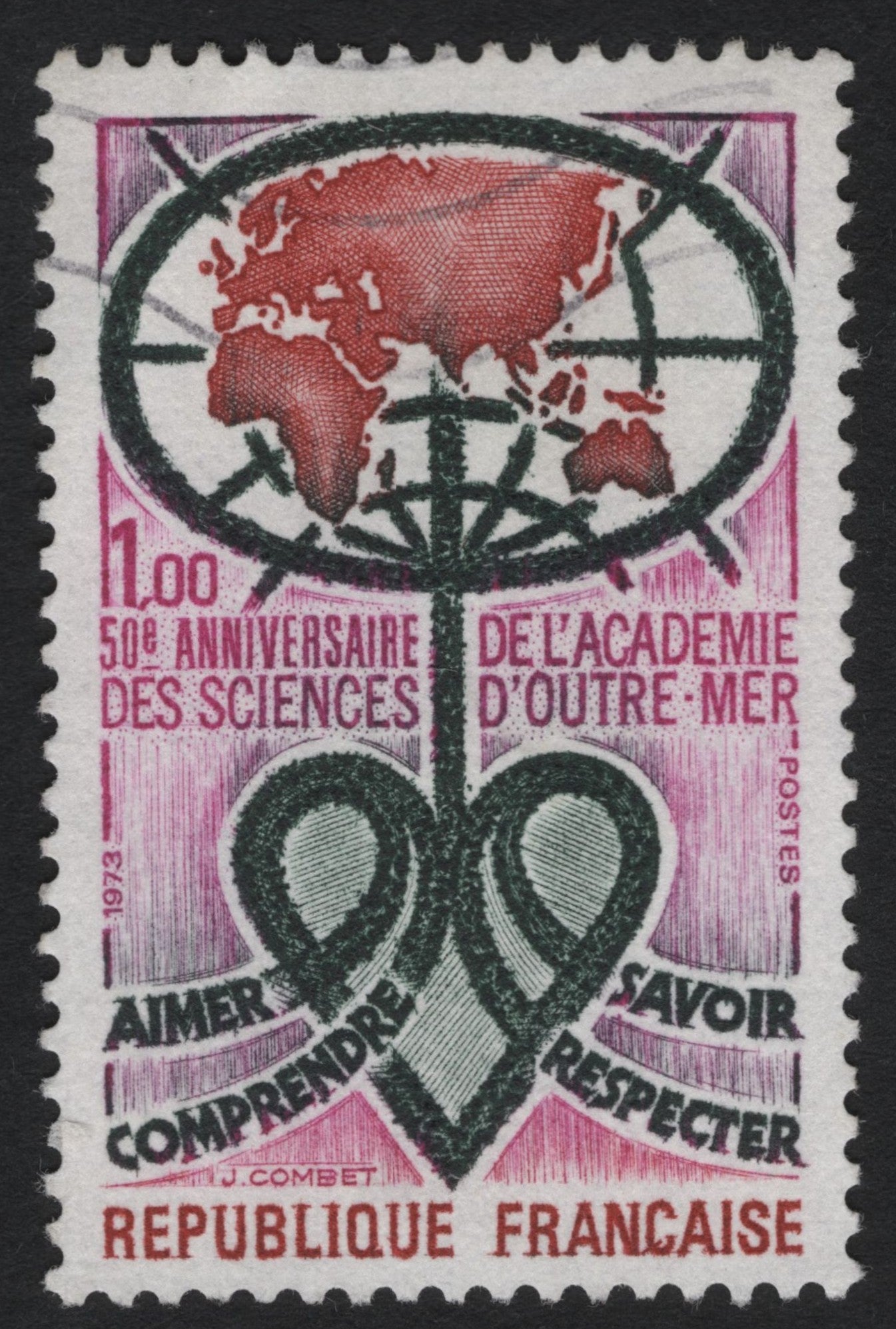 SCG9985 - France 1973 – 50th Anniversary of the Académie des Sciences d’Outre-Mer, 1.00F