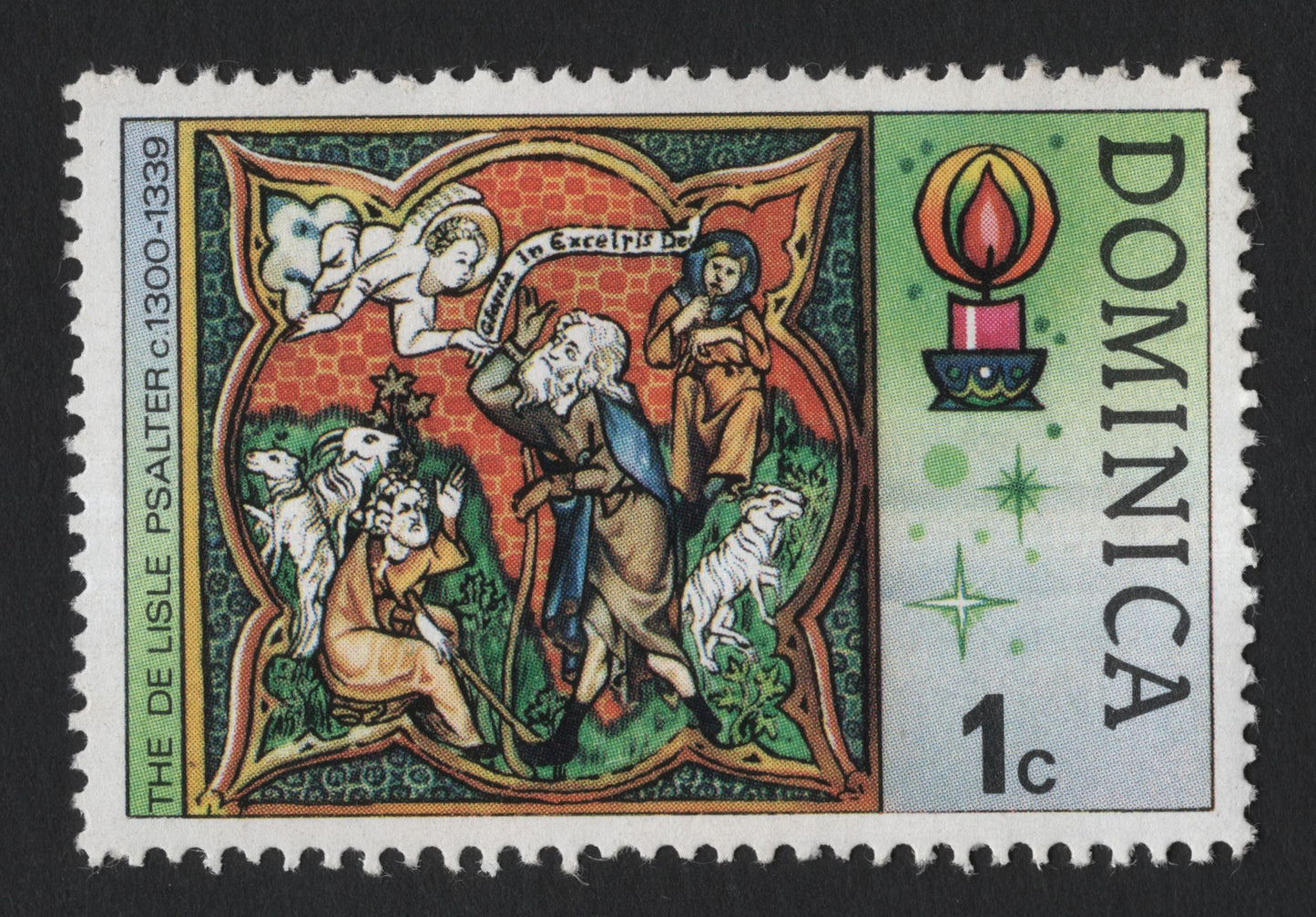 SCG9947 - Dominica 1979 – “The Annunciation to the Shepherds” Christmas Stamp (1c)
