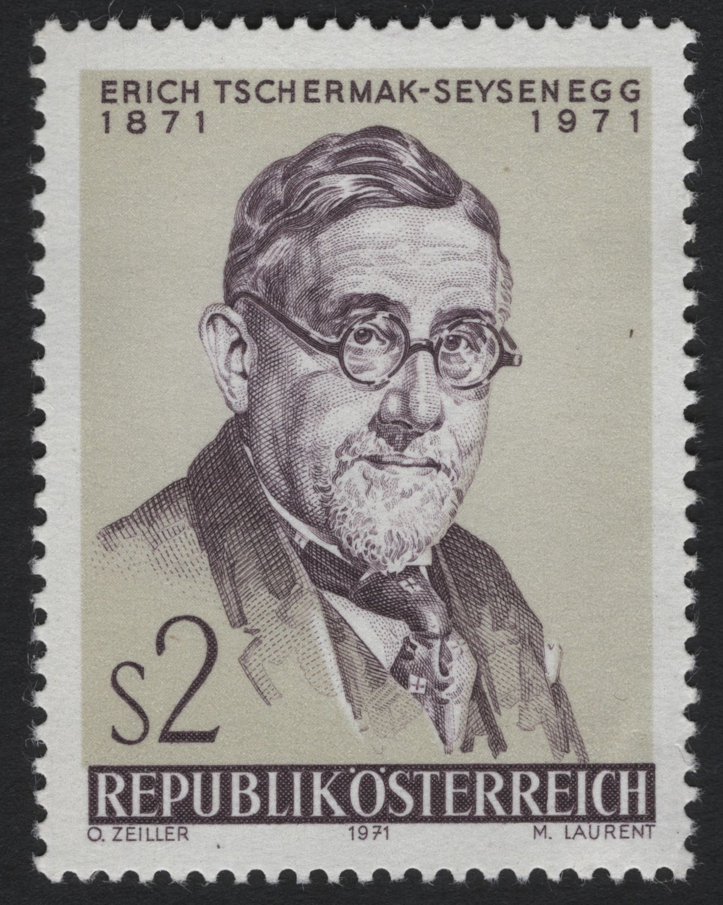 SCG9942 - Austria 1971 – Erich Tschermak-Seysenegg 2s Commemorative