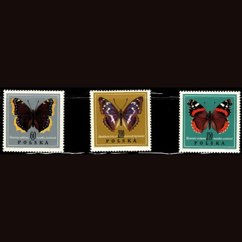 SCG102 Poland Butterfly Stamp Set – Nymphalis, Apatura & Vanessa Species