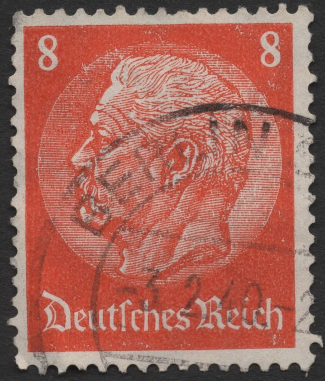 SCG603 - German Deutsches Reich 8 Pfennig Orange Used Stamp