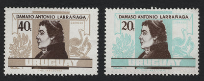 SCG10326 - Uruguay 1970 – Damaso Antonio Larrañaga Definitive Pair (20c & 40c)