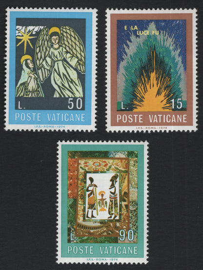SCG10329 - Vatican City 1974 Christmas – Artistic Nativity Set (3v)