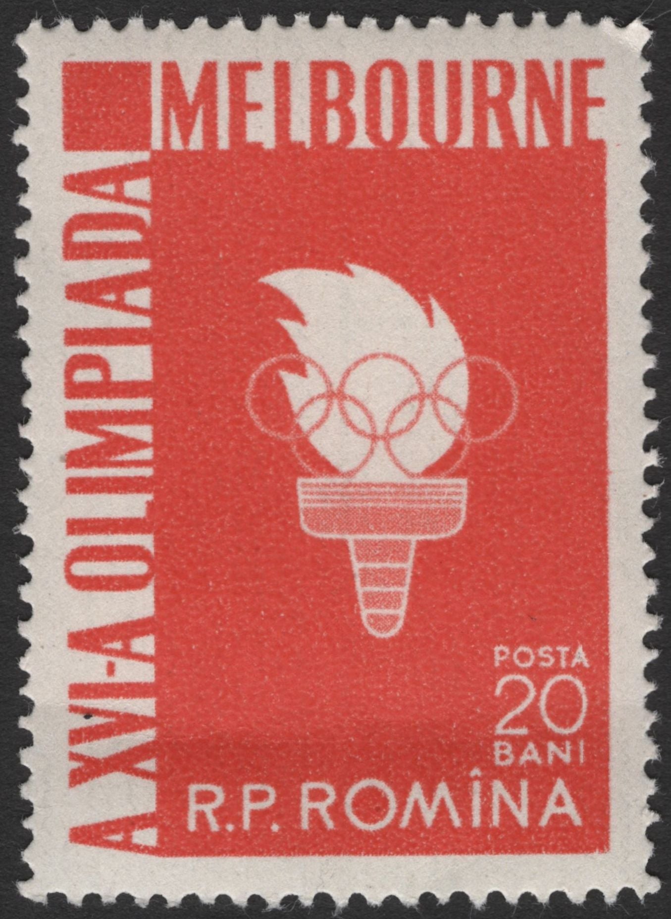 SCG11748 - Romania 1956 Melbourne Olympics Commemorative Stamp Pair