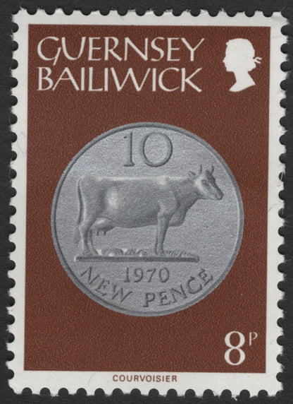 SCG11749 - Guernsey Bailiwick Coin Design Definitive Pair – 5 New Pence (1968) & 10 New Pence (1970)