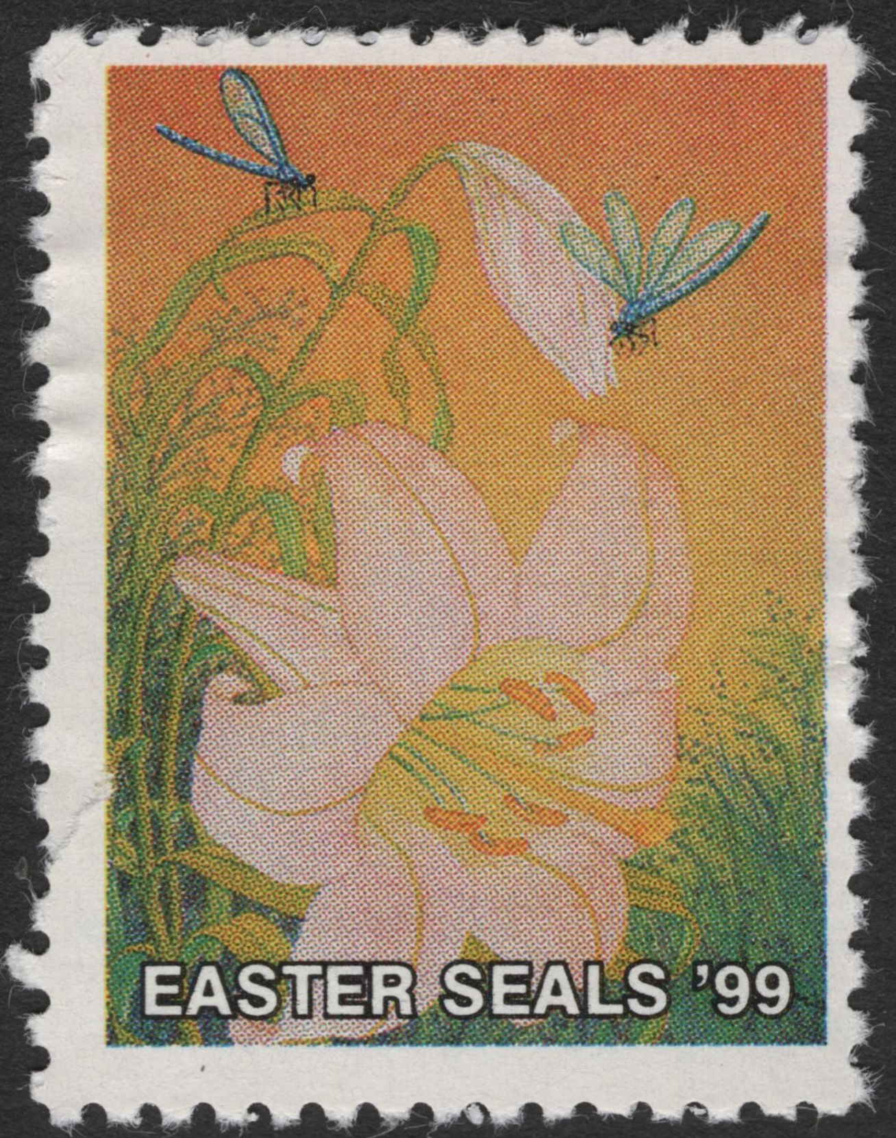 SCG11740 - United States 1999 Easter Seals Charity Labels – Floral and Lily Designs