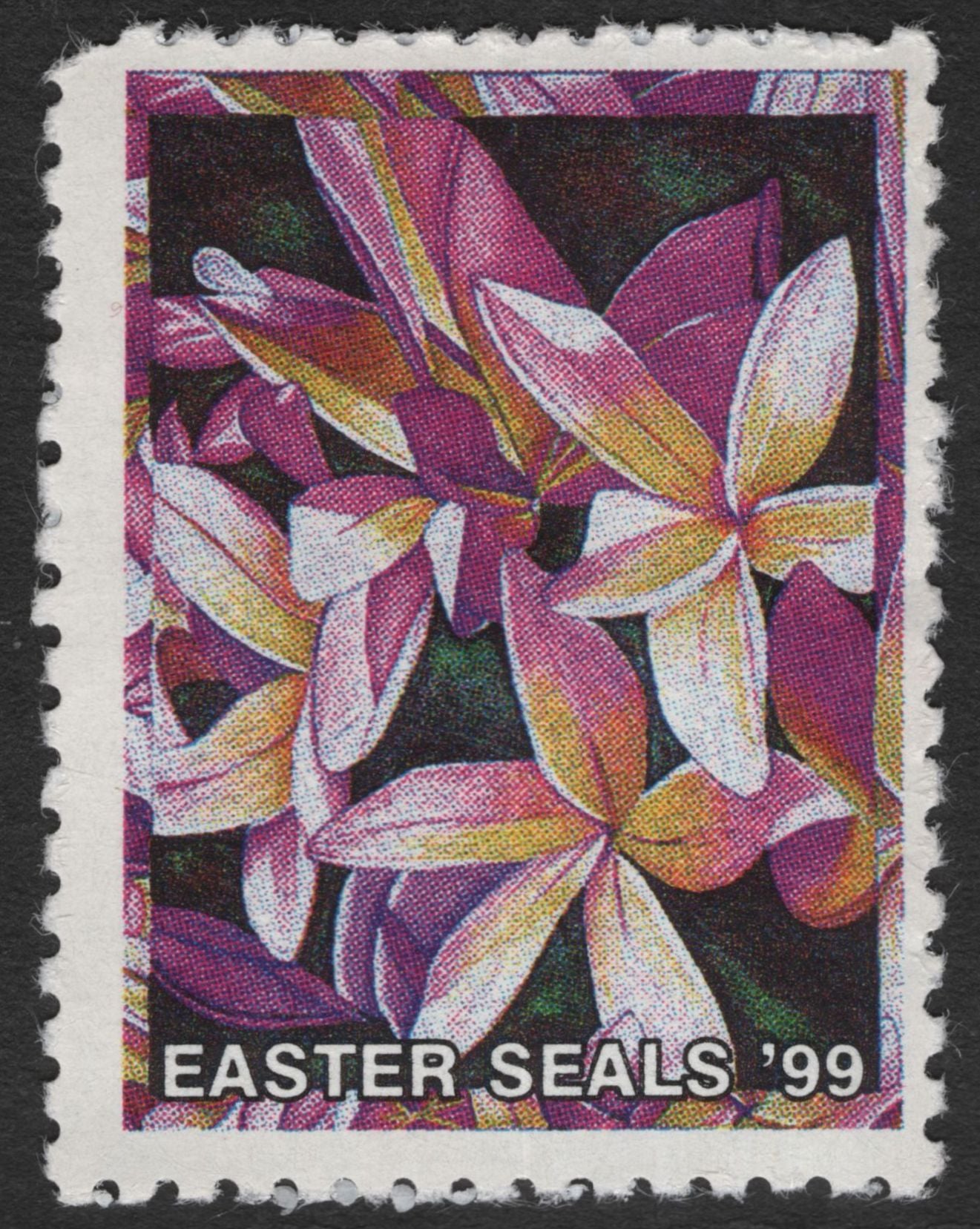 SCG11740 - United States 1999 Easter Seals Charity Labels – Floral and Lily Designs