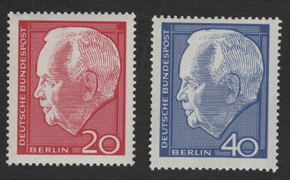 SCG11741 - Germany (Berlin) President Theodor Heuss Definitive Pair – 20pf & 40pf