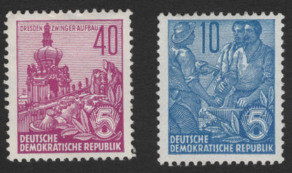 SCG11742 - German Democratic Republic Five-Year Reconstruction Issue – Architectural & Workers Pair
