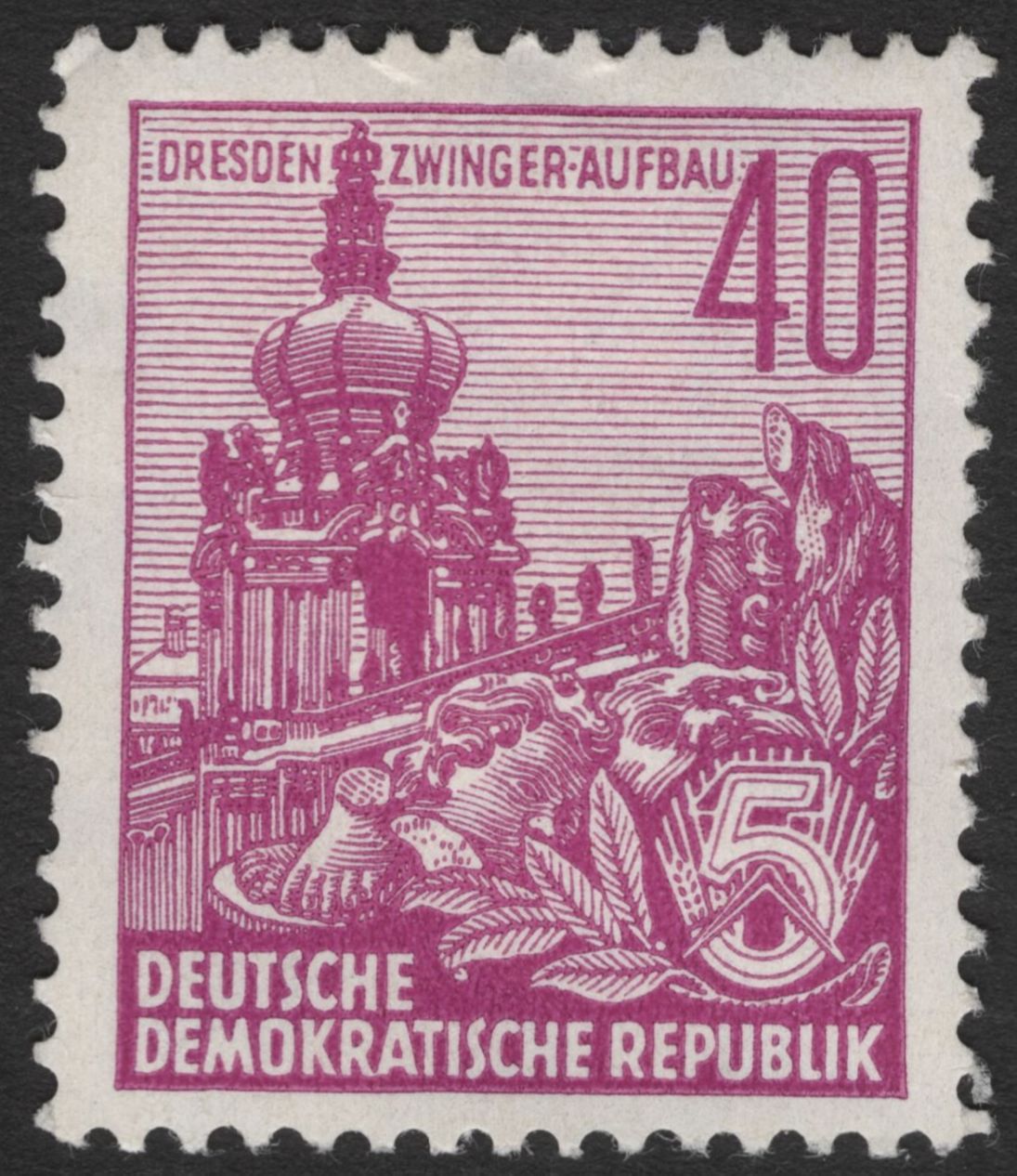 SCG11742 - German Democratic Republic Five-Year Reconstruction Issue – Architectural & Workers Pair