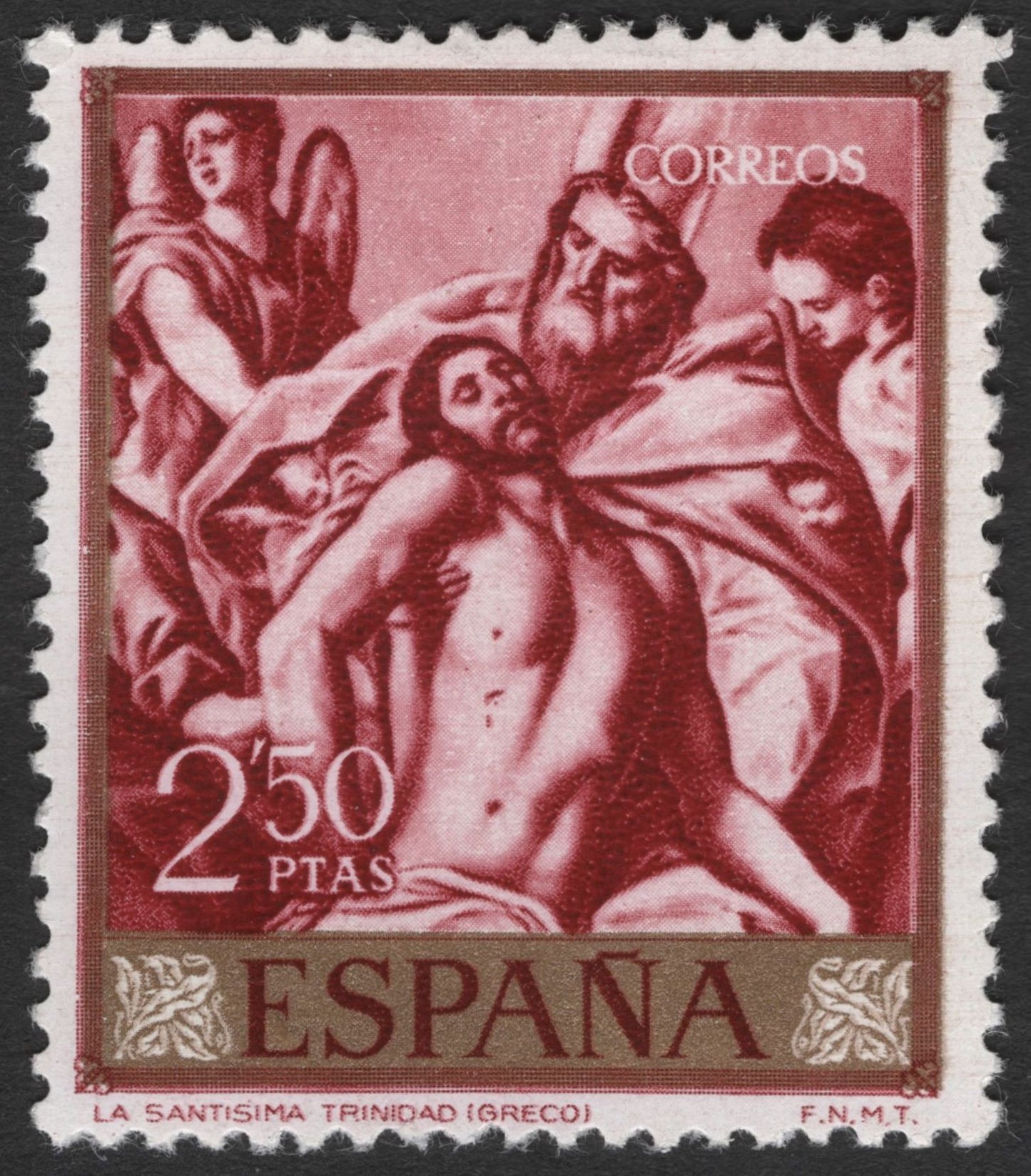 SCG11743 - Spain 250 Ptetas Religious Art Paintings Stamp Pair – El Greco & Alonso Cano