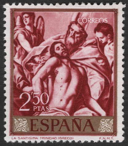 SCG11743 - Spain 250 Ptetas Religious Art Paintings Stamp Pair – El Greco & Alonso Cano