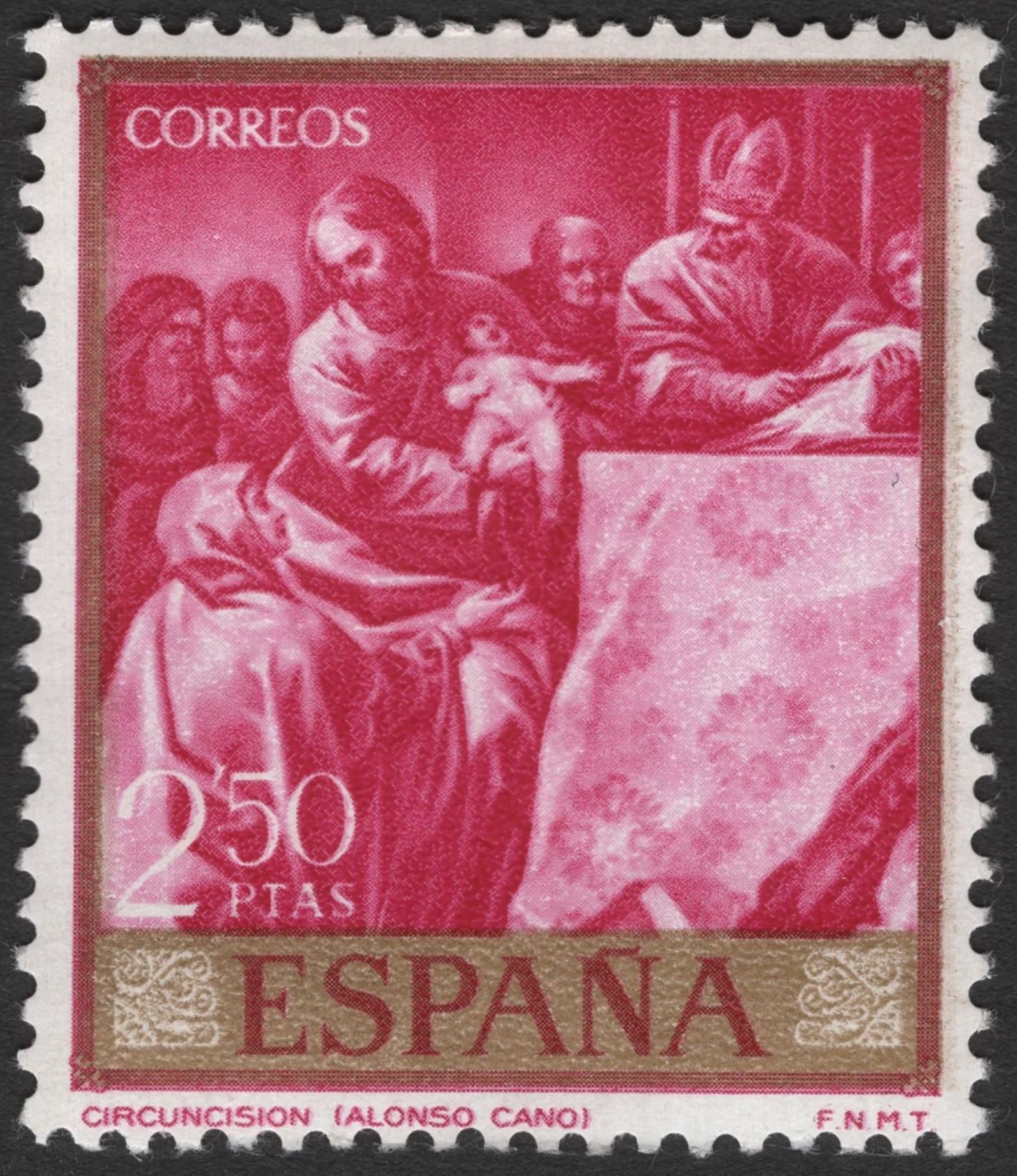 SCG11743 - Spain 250 Ptetas Religious Art Paintings Stamp Pair – El Greco & Alonso Cano