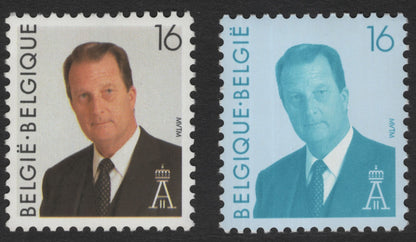 SCG11750 - Belgium King Portrait Definitive Pair – 16 Franc (Color & Monochrome Issue)