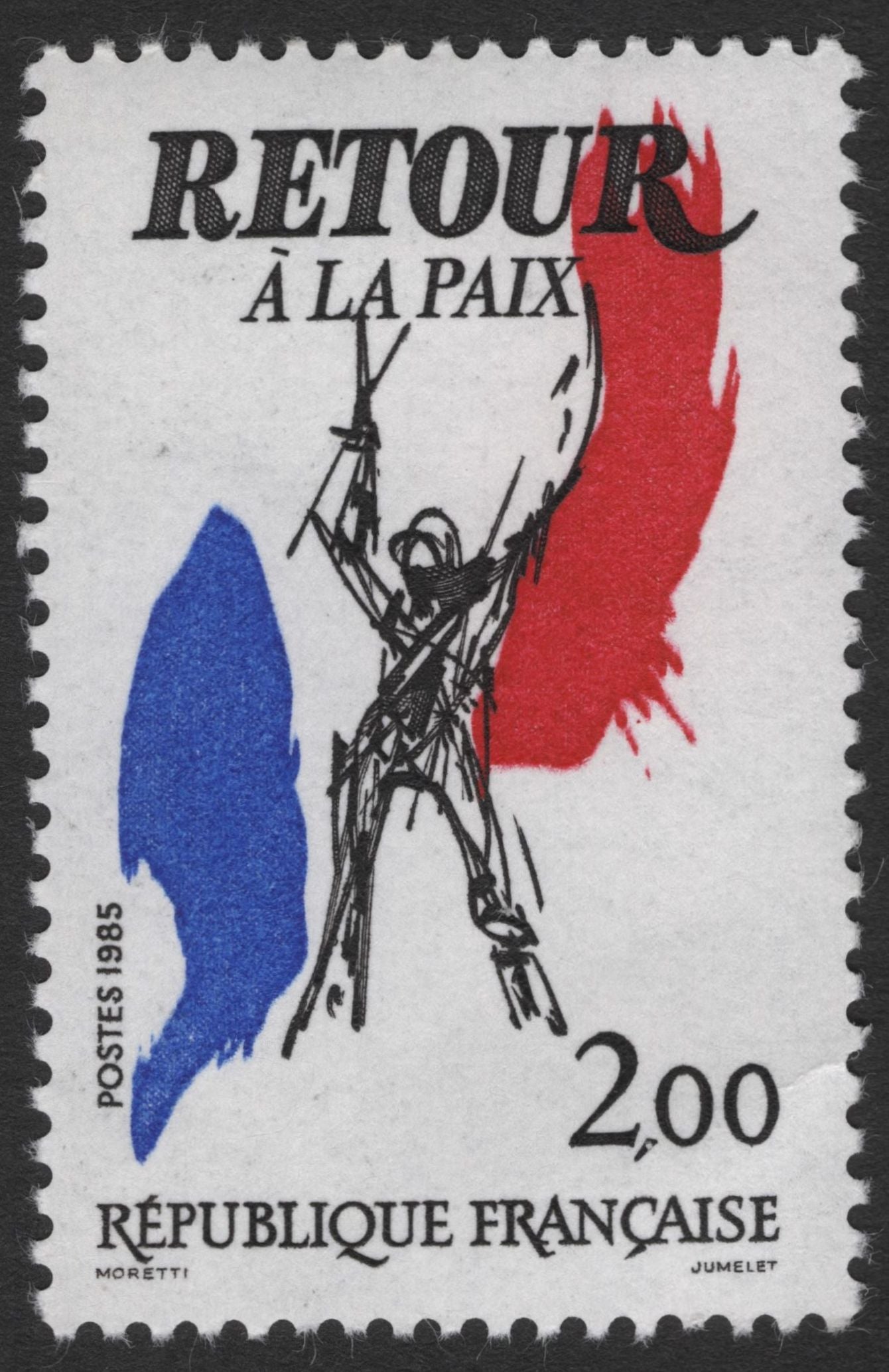 SCG11758 - France 1985 “Return to Peace & Liberty” Commemorative Stamp Pair