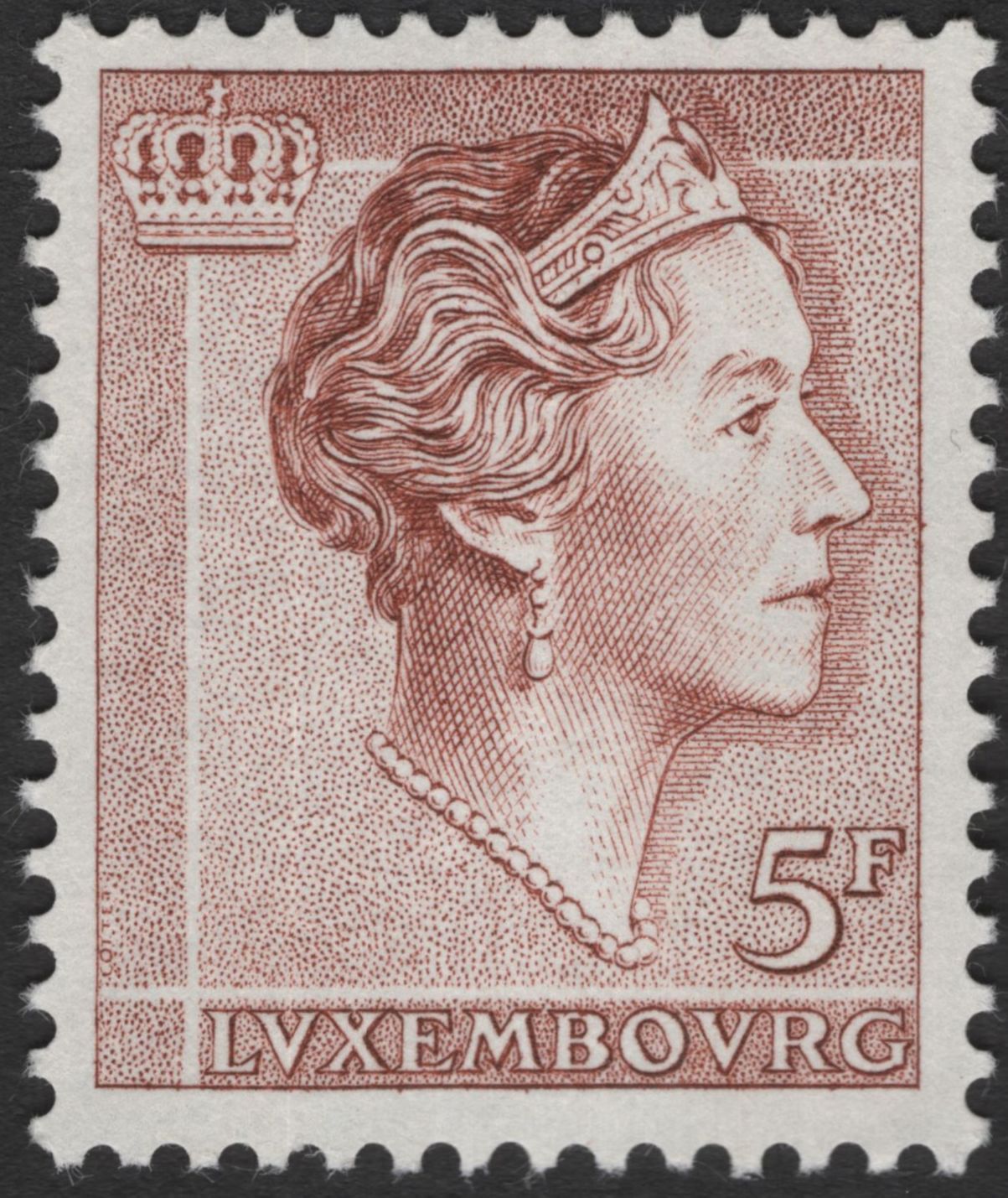 SCG11752 - Luxembourg Grand Duchess Charlotte Definitive Pair (1F50 & 5F)