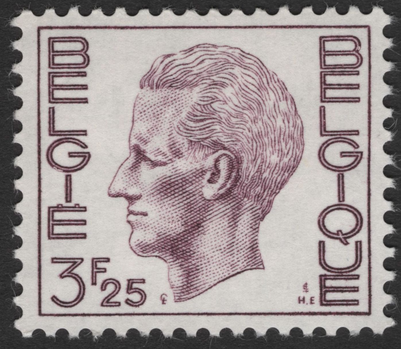 SCG11754 - Belgium King Baudouin Definitive Pair – 3.25F & 6F Portrait Issues
