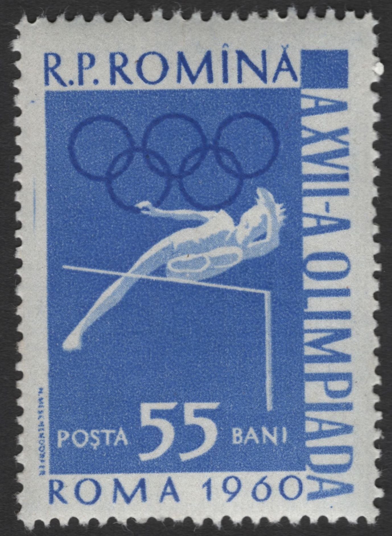SCG11764 - 1960 Rome Olympics Sports Stamp Pair (High Jump & Diving)
