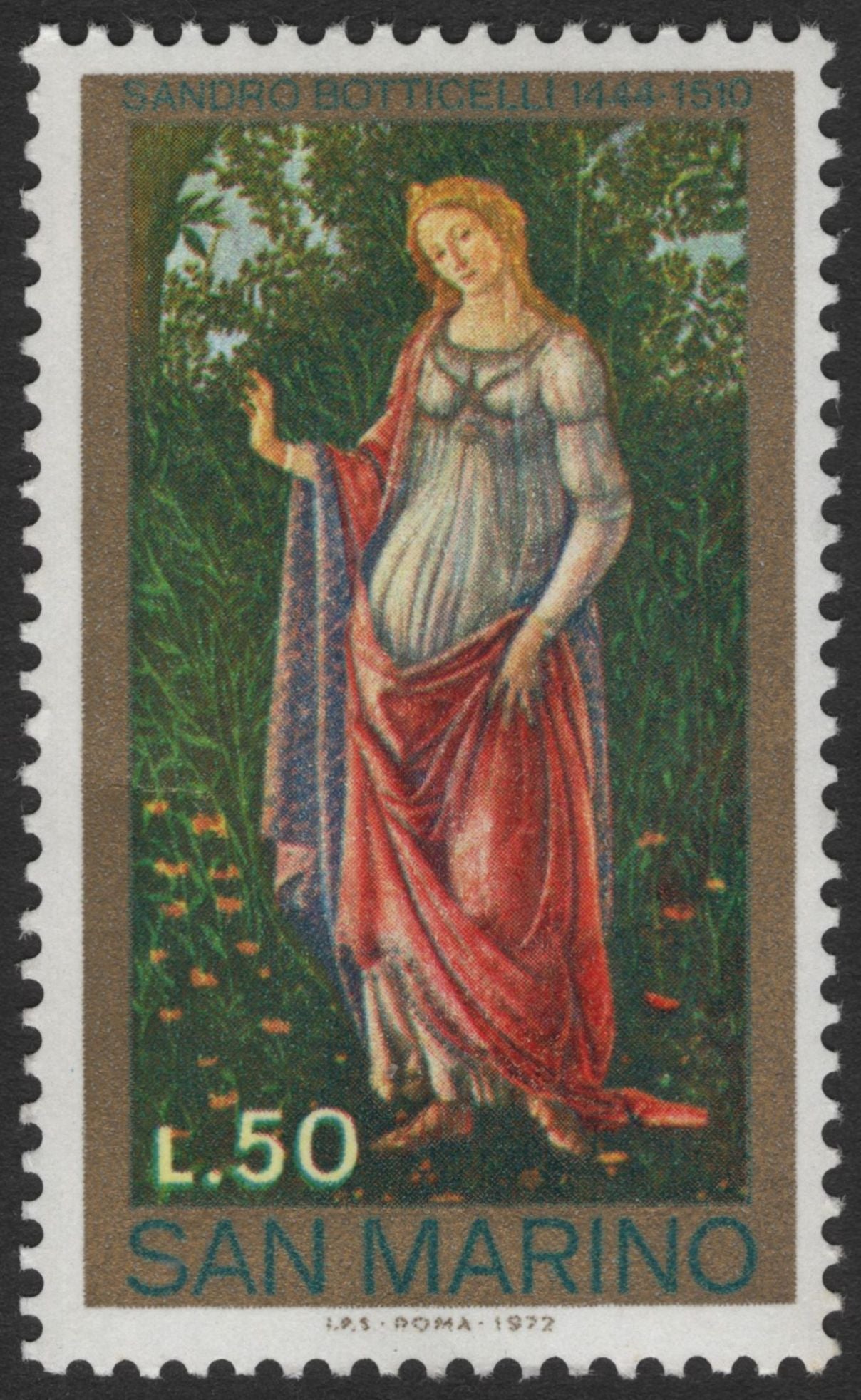 SCG11767 - San Marino 1972 Sandro Botticelli Art Stamps (Set of 2)