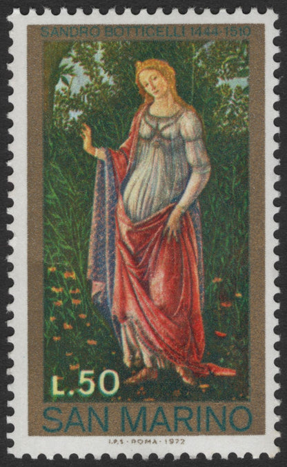 SCG11767 - San Marino 1972 Sandro Botticelli Art Stamps (Set of 2)