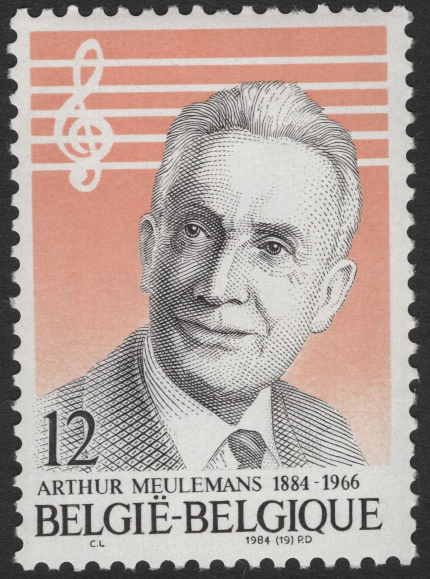 SCG11760 - Belgium Cultural Personalities Commemorative Pair – Arthur Meulemans & J. Wiener