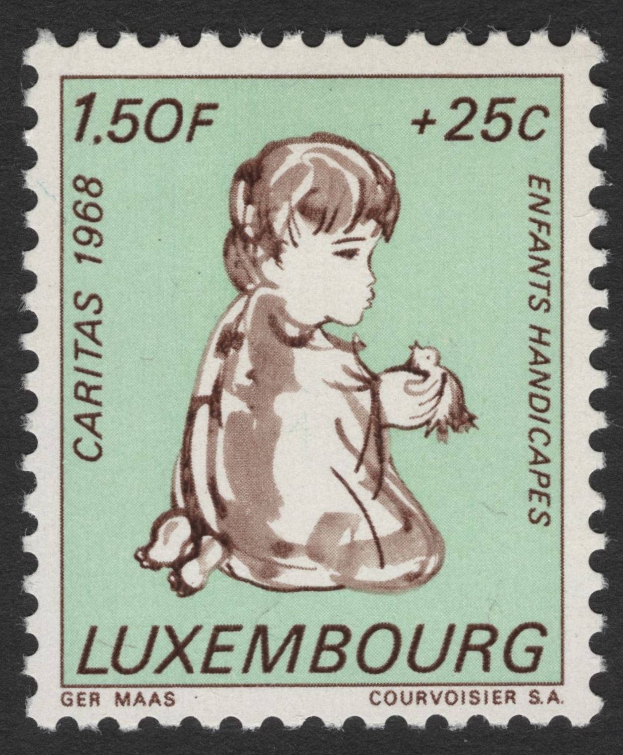 SCG11775 - Luxembourg 1968 Caritas – “Enfants Handicapés” Charity Stamp Set