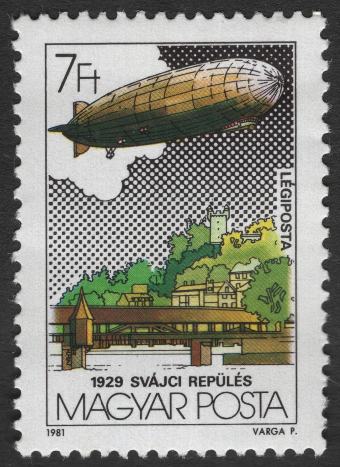 SCG11768 - Hungary 1981 Historic Airship Flights Commemorative Set (1929 Switzerland & 1931 England)