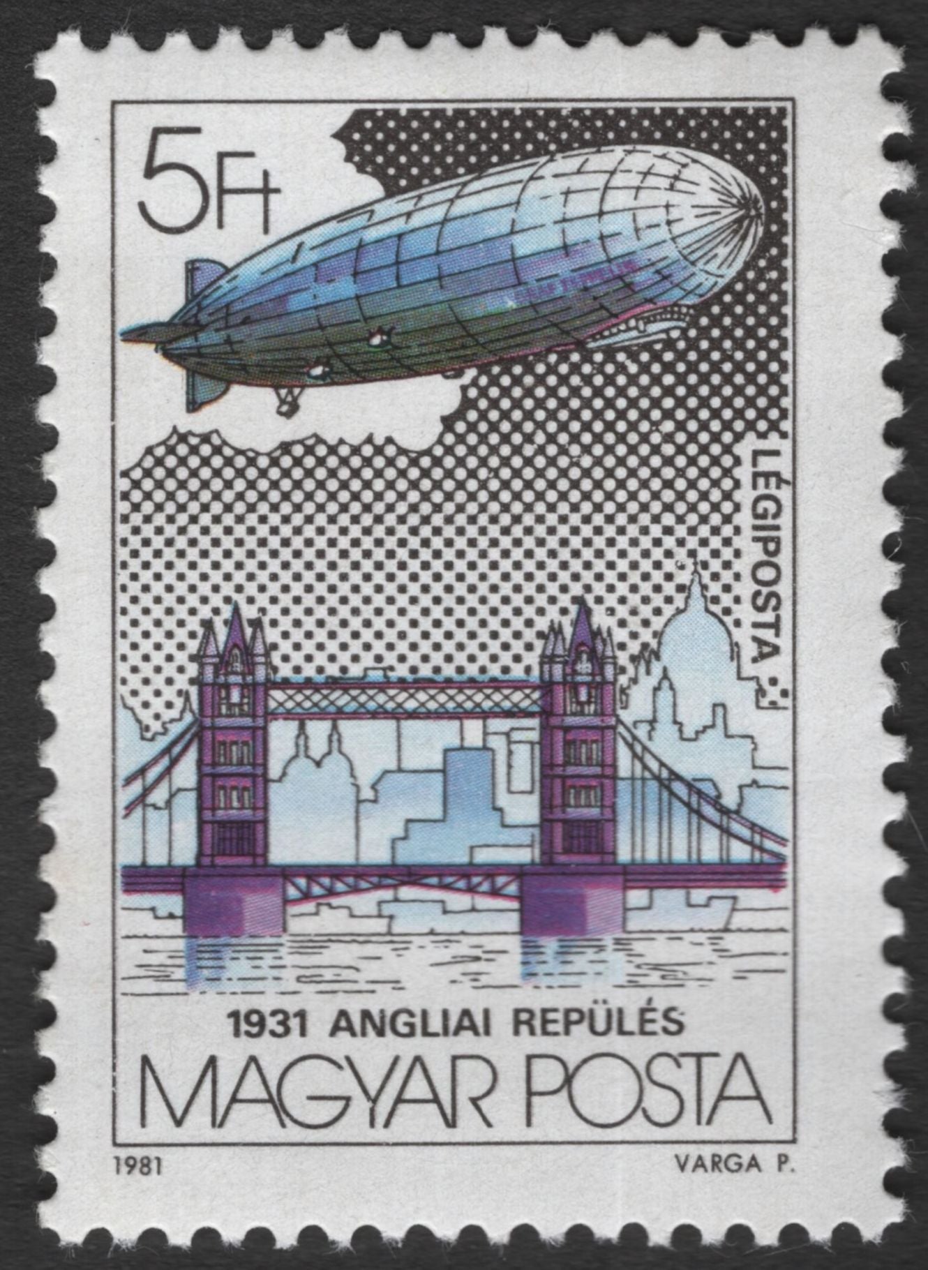 SCG11768 - Hungary 1981 Historic Airship Flights Commemorative Set (1929 Switzerland & 1931 England)