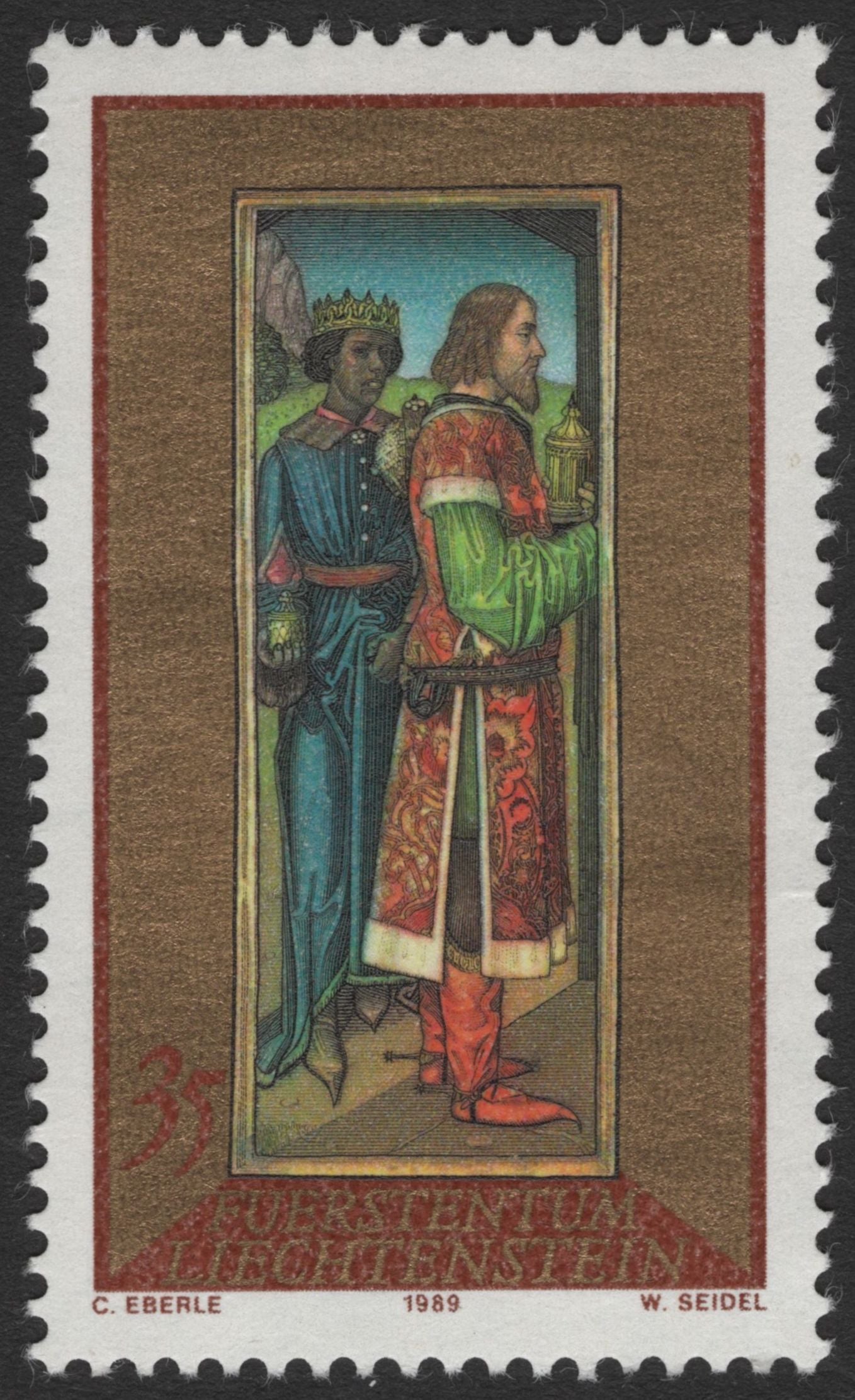 SCG11771 - Liechtenstein 1989 Medieval Religious & Court Scenes Stamps