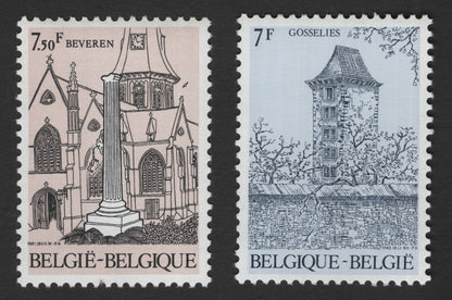 SCG11737 - Belgium 1982 Historic Landmarks Stamp Pair