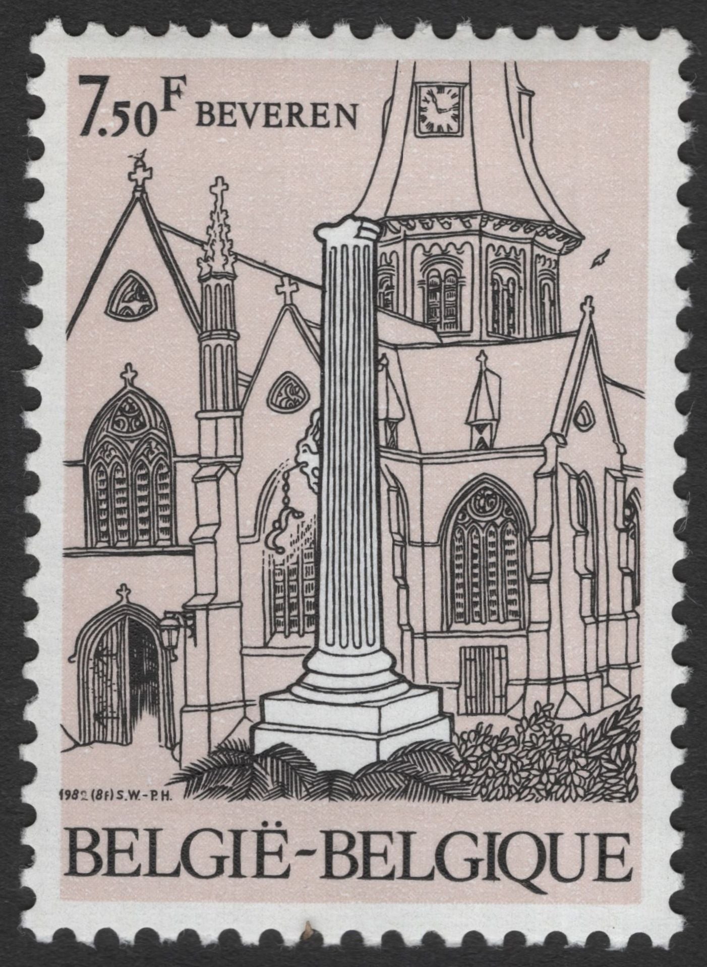 SCG11737 - Belgium 1982 Historic Landmarks Stamp Pair