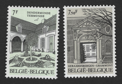 SCG11739 - Belgium 1982 Historic Town Architecture Pair – Dendermonde & Geraardsbergen