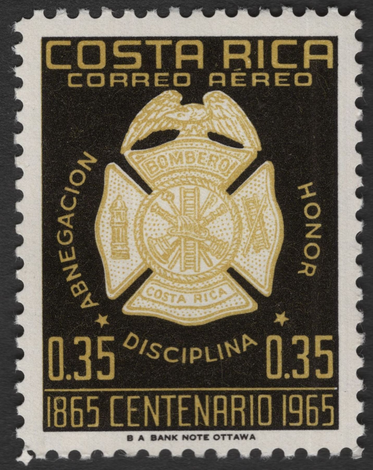 SCG11731 - Costa Rica 1965 Fire Brigade Centenary Airmail Set