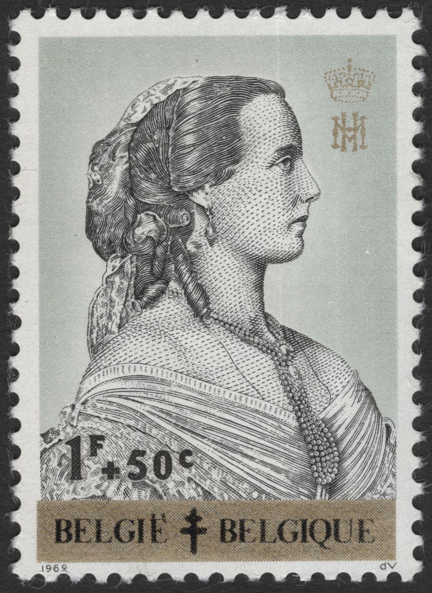 SCG11732 - Belgium Queen Elisabeth Semi-Postal Charity Set (1962–1968)