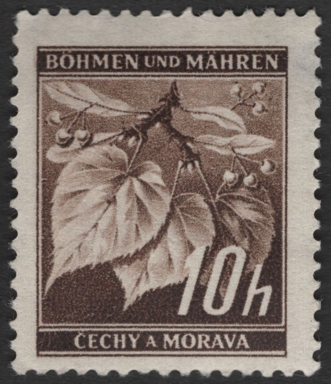SCG11733 - Bohemia & Moravia Linden Leaves Definitive Pair (10h and 50h)